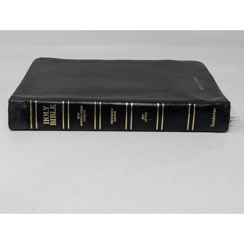 NIV Classic Reference Edition Bible 1988 Top Grain Black Leather‎ Zondervan USA